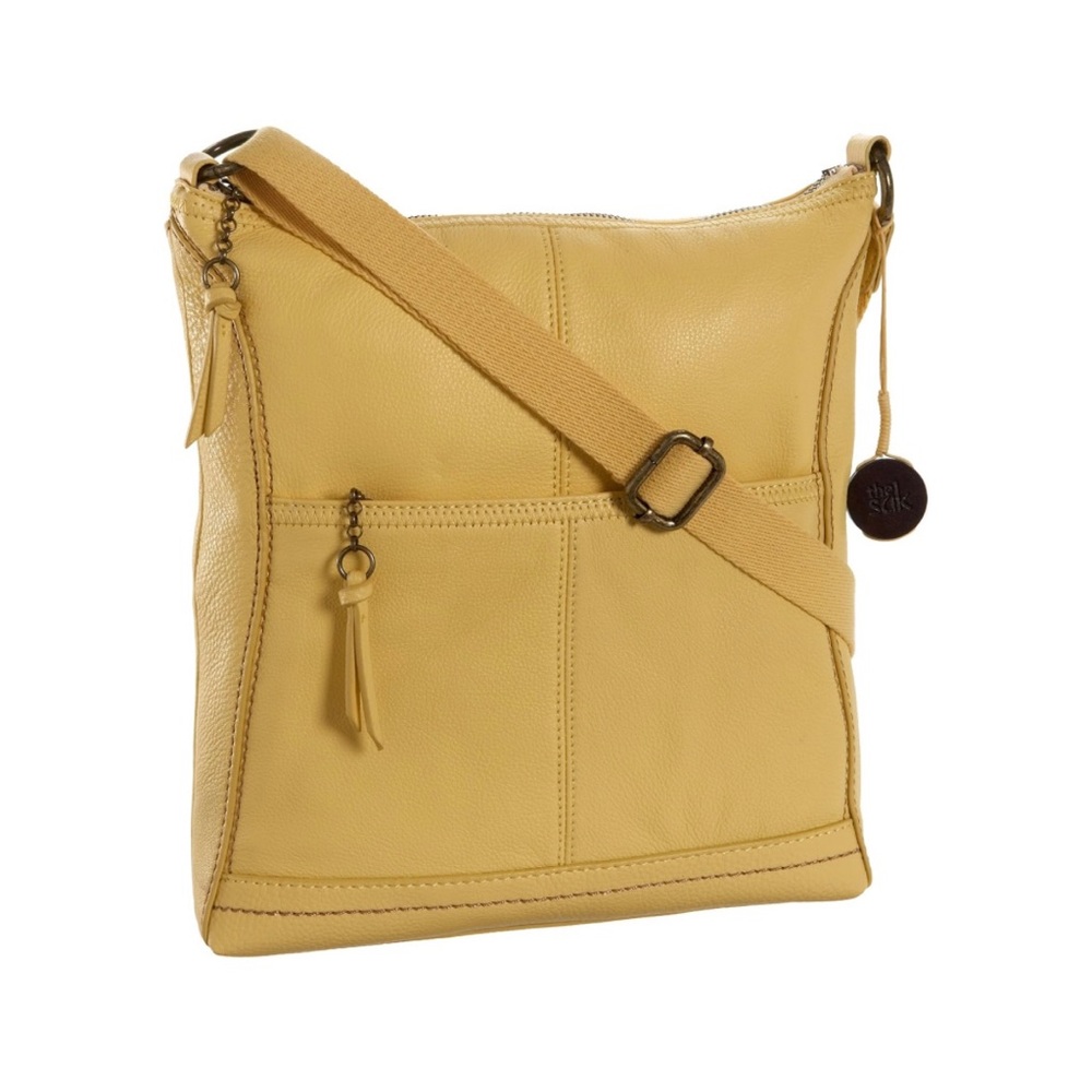 The Sak Iris Leather Crossbody Bag in Bright Lemon Yellow